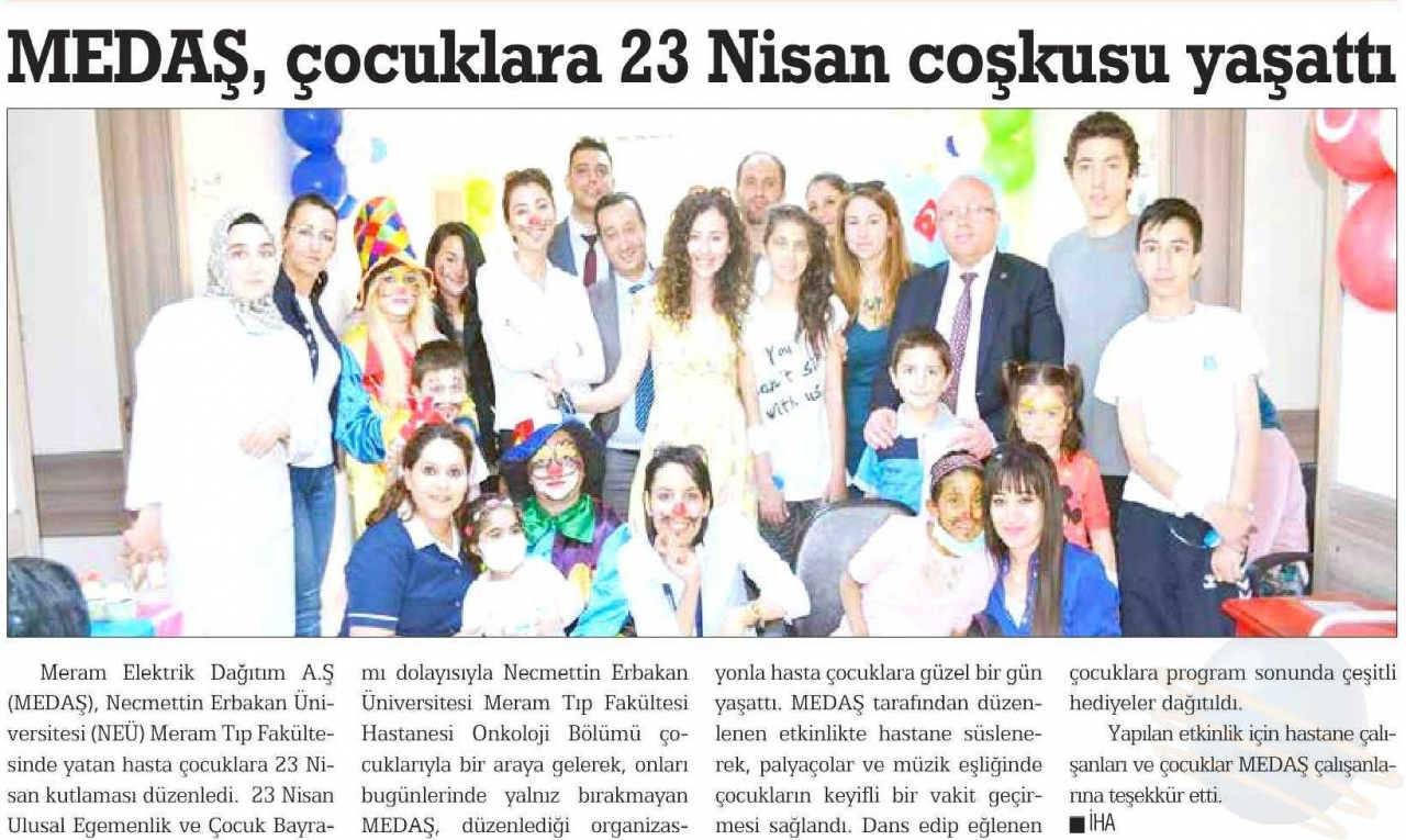 MEDAŞ 23 Nisan´da Çocukları Yalnız Bırakmadı