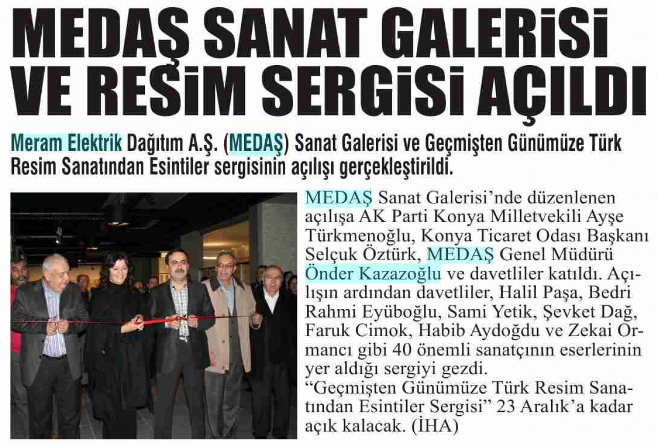 MEDAŞ Sanat Galerisi Açıldı.