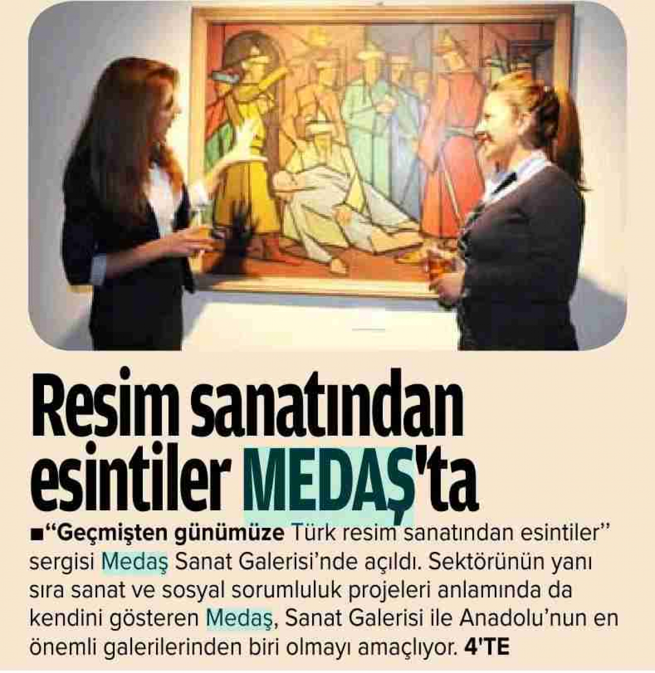 MEDAŞ Sanat Galerisi Açıldı.