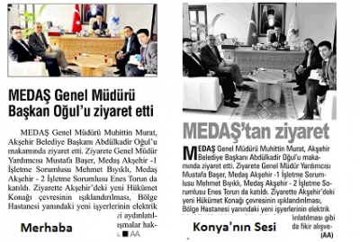 MEDAŞ Genel Müdüründen Başkan Oğul’a ziyaret