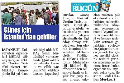 Güneş için İstanbul'dan geldiler