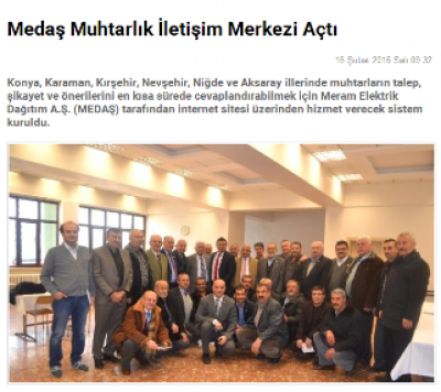 MEDAŞ Muhtarlık İletişim Merkezini Açtı